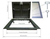 Напольный люк Стелс 1200*700п образец