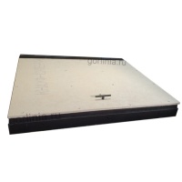 Люки напольные АМО в новом коробе без наличников с дверцей, равной периметру под плитку и ламинат с амортизаторами на скрытых петлях