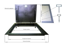 Напольный люк Стелс-У 800*1600п уголок утепленный схемы